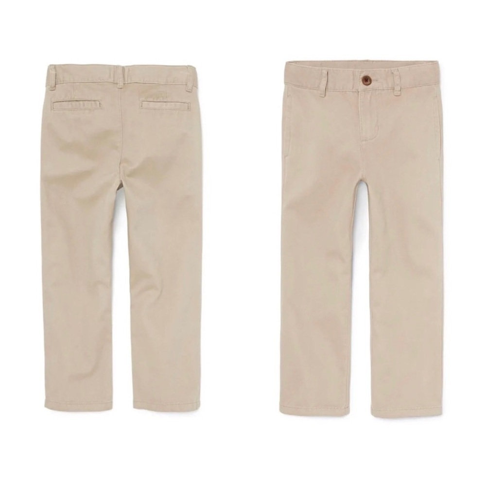The Children's Place Tan Khaki Cotton Adjustable Waist Pants NEW Boys Sz 5
